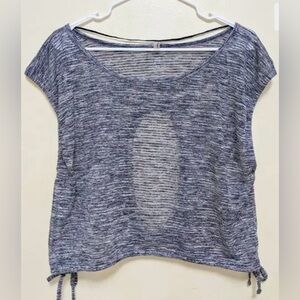 NWOT Free People Movement tied and true navy blue top medium